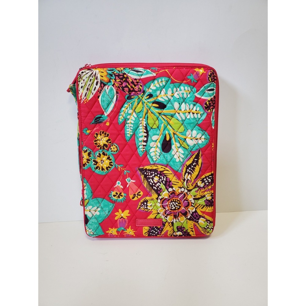Vera Bradley Commuter Tablet Tamer Organizer Bag RUMBA Pink Travel iPad Floral